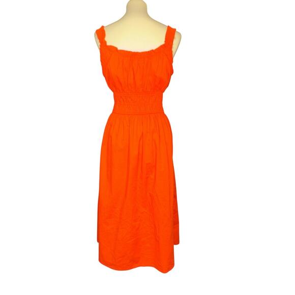 Lauren Conrad red milkmaid shirred tank midi dress medium - Picture 13 of 14